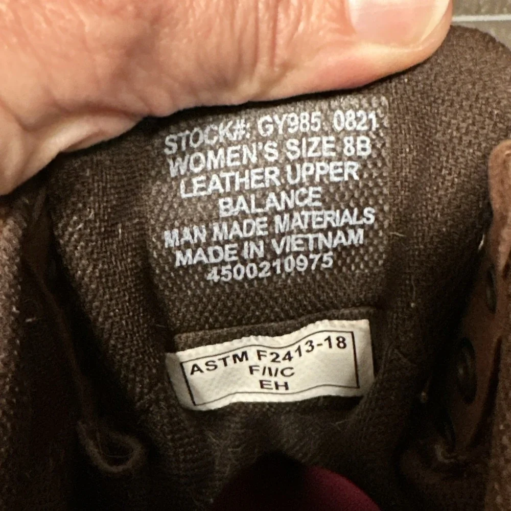 Justin Gy985 Women's 8B Steel Toe Safety Work Boots EH Waterproof Slip Resistant